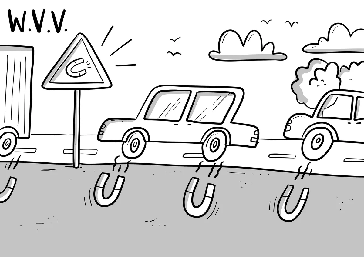 Idee: magneten in wegdek
